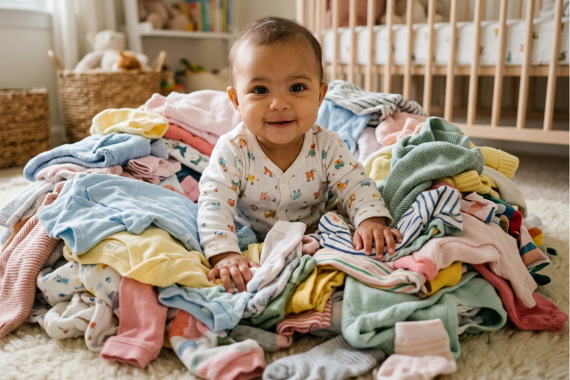 Stapelkorting op babykledij bij Cirkels Willebroek & Boom